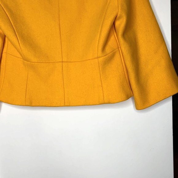 Anya Ponorovskaya Mustard Yellow Wool Coat Cropped - Picture 6 of 7